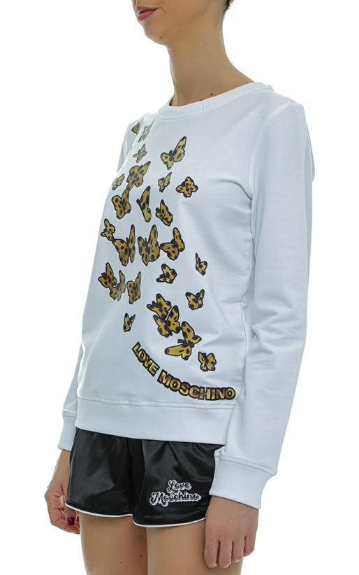 LOVE MOSCHINO-Bluza cu logo grafic cu fluturi